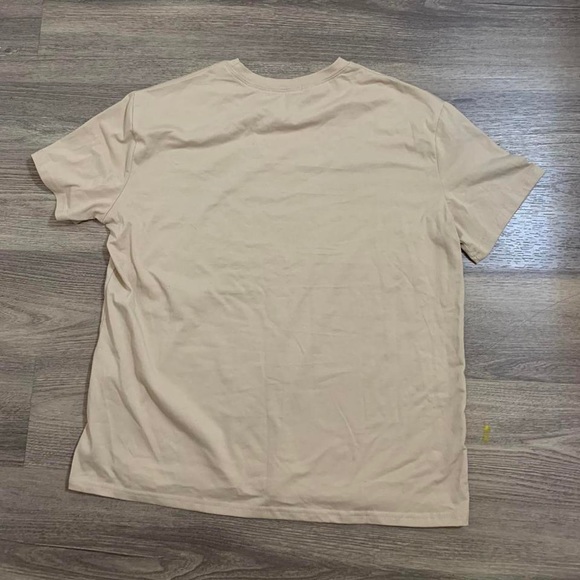 Tan Tee with red letter print - Picture 2 of 3